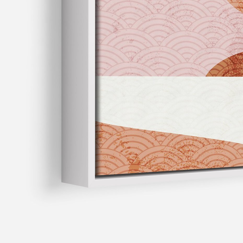 Obraz w ramie 50x70 - Górskie Wzory - nowoczesna sztuka, góry - rama biała