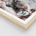Plakat w ramie 40x50 - Renifer w Zimowej Krainie - renifer, zima - rama drewno