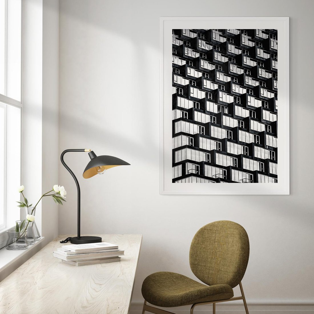 Plakat bez ramy 21x30 - Elegancja Wysokości - architektura, wieżowiec