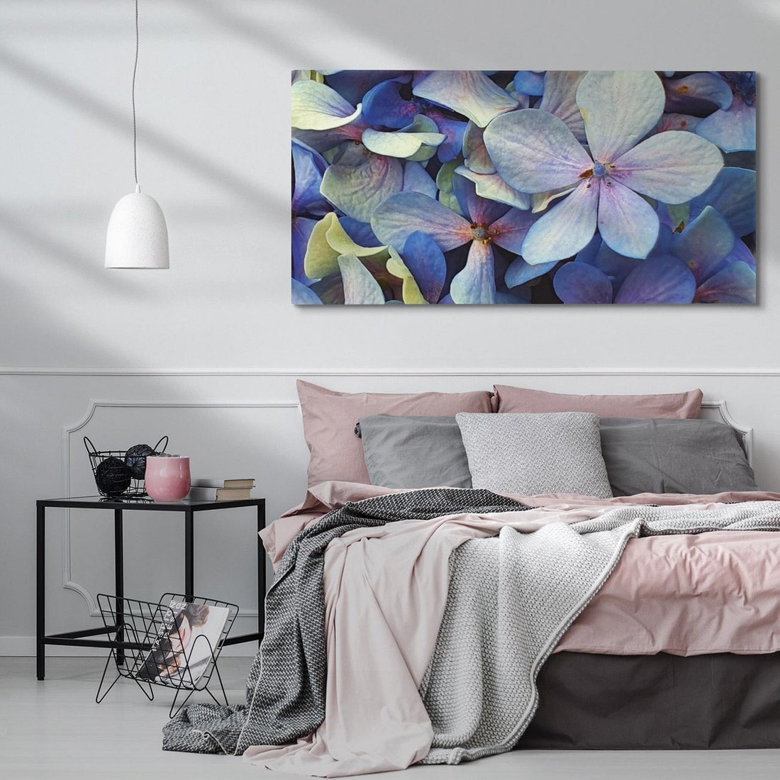 Obraz na płótnie 100x50 - Hortensja - delikatność kwiatów - hortensja, kwiaty