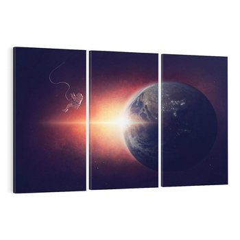 Obraz na płótnie 120x80 - Kosmiczne horyzonty - kosmos, ziemia