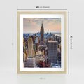 Plakat w ramie 40x50 - Manhattan - Wieżowce Nowego Jorku - Manhattan, Nowy Jork - rama drewno