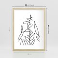 Plakat w ramie 30x40 - Konturem Naznaczone - mroczna sztuka, minimalizm - rama drewno