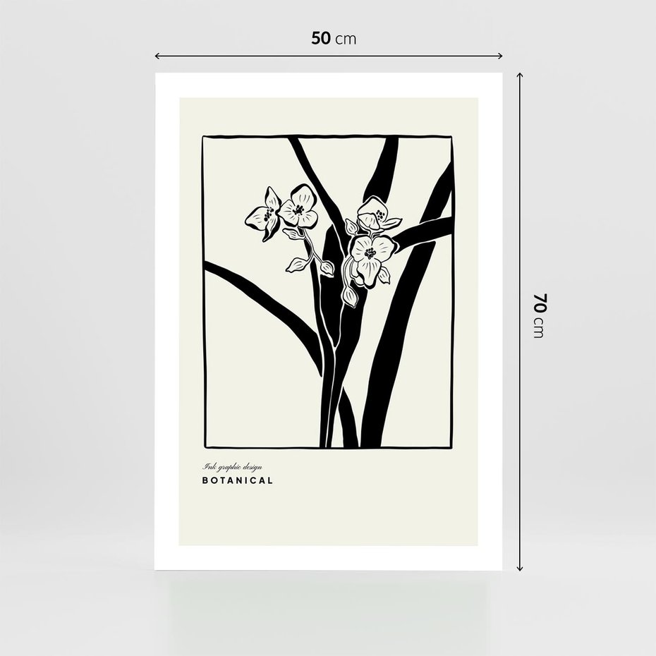 Plakat bez ramy 50x70 - Symfonia kwiatowej ekspresji - kwiat, grafika