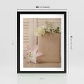 Plakat w ramie 40x50 - Elegancja W Prostocie - kwiaty, mnimalizm - rama czarna