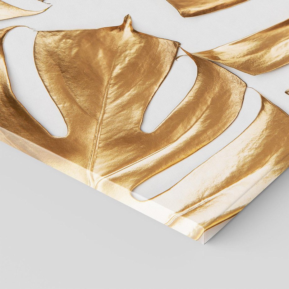 Obraz na płótnie 100x70 - Siła Natury - złote, liście