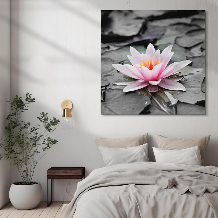 Obraz na płótnie 40x40 - Liliowy kwiat - lilia, kwiat