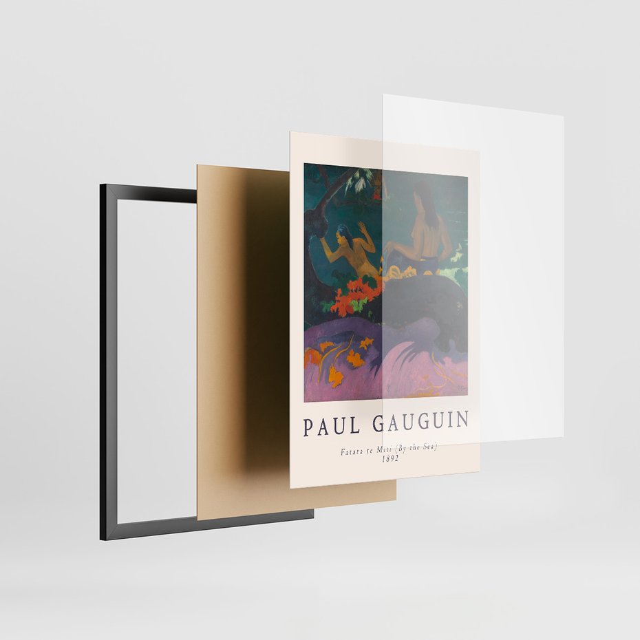 Zestaw obrazy w ramie 50x70 galeria - Symbolizm, sztuka, Paul, Gauguin - rama czarna