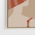 Obraz w ramie 80x80 - Kobiecy Portret - plakat retro, kobieta w kapeluszu - rama drewno