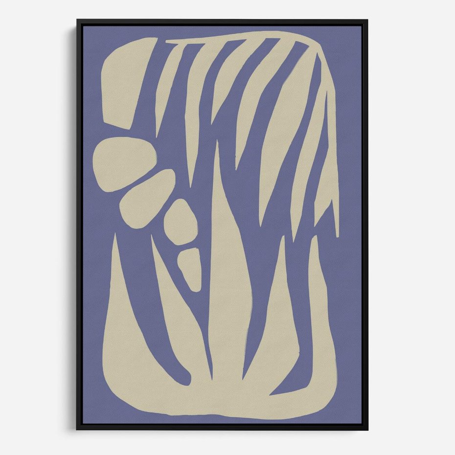 Obraz w ramie 50x70 - Kształty Niewidzialnych Granic - abstrakcyjna sztuka, skandynawski styl - rama czarna