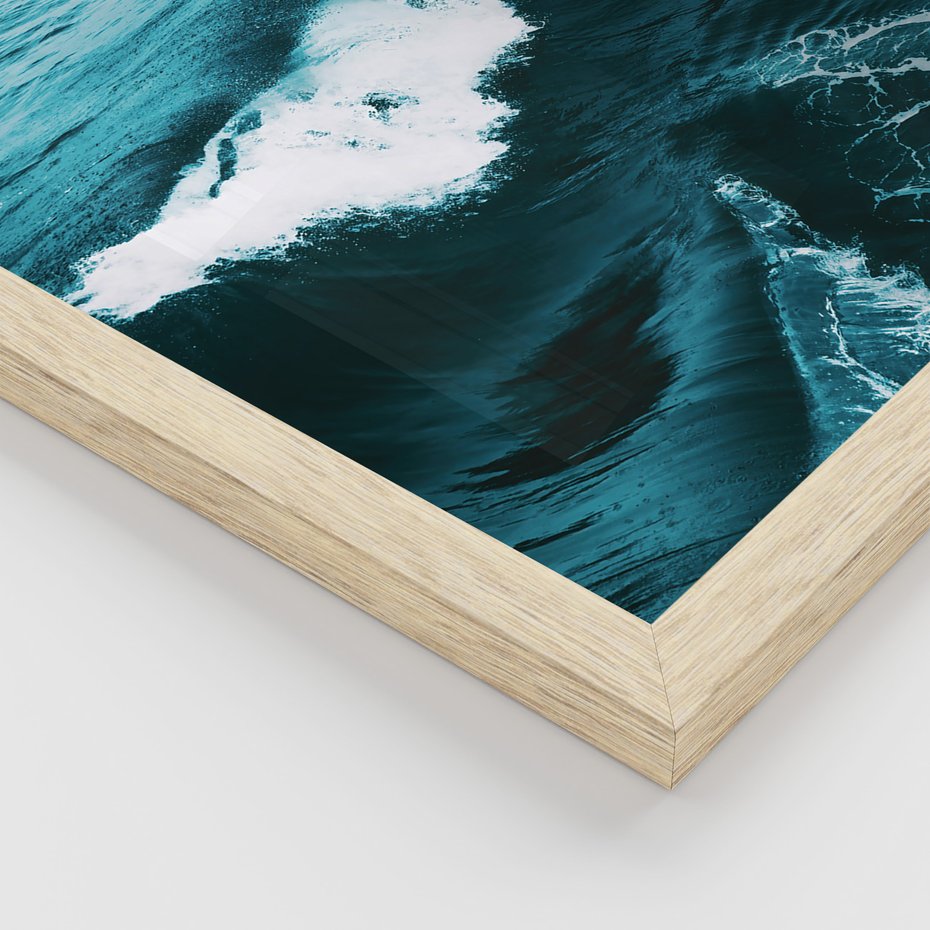 Zestaw obrazy w ramie 40x50 galeria - Morze, ocean, fale, woda - rama drewno