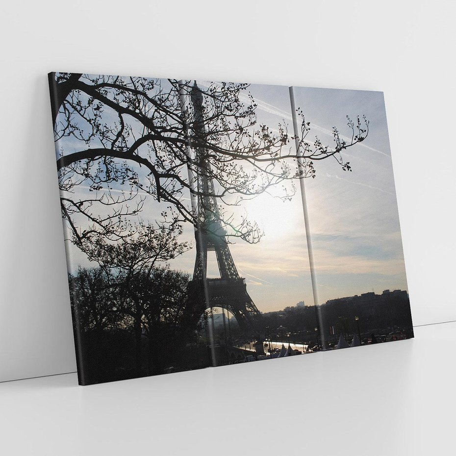 Obraz na płótnie 120x80 - Wieczorny spacer przy Wieży Eiffla - Paryż, Wieża