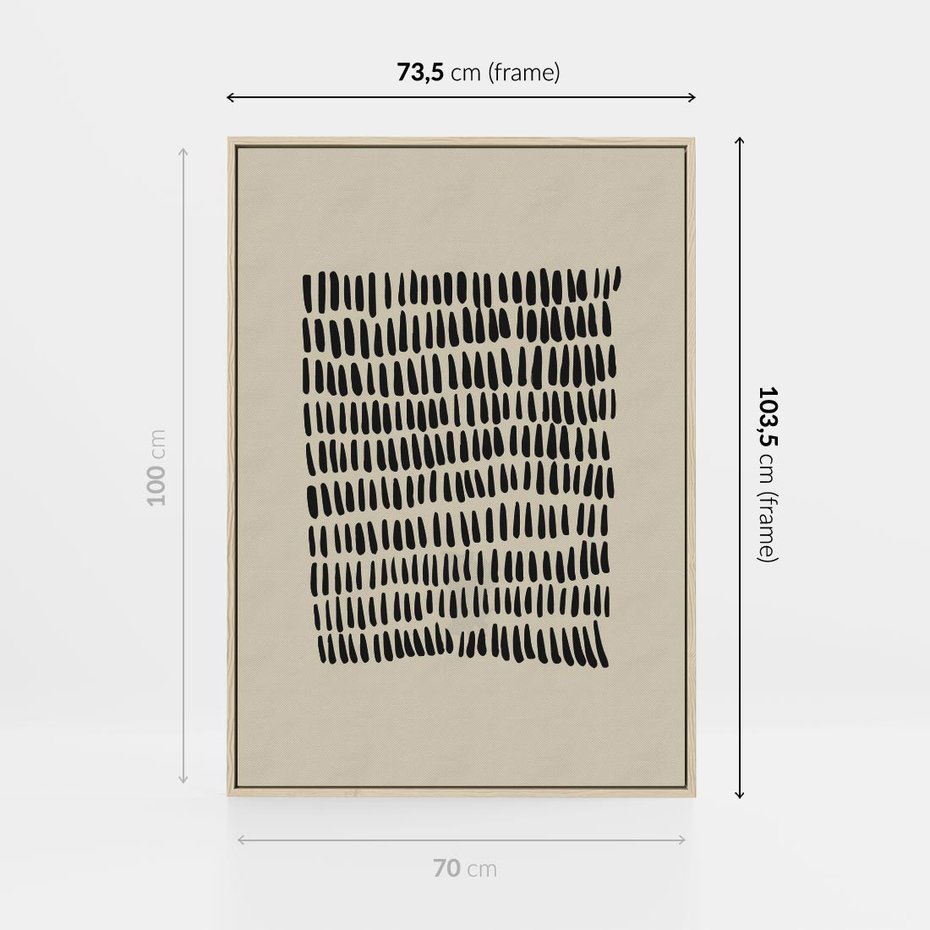 Obraz w ramie 70x100 - Echa Zapomnianych Wymiarów - nowoczesna sztuka, plakat - rama drewno