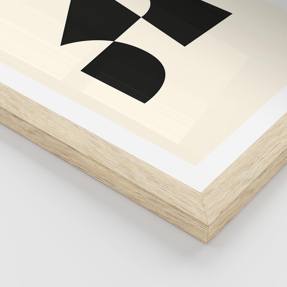 Plakat w ramie 30x40 - Rozświetlony Cień - abstrakcyjna sztuka, geometria - rama drewno