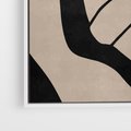 Obraz w ramie 70x100 - Obce Wariacje - abstrakcyjne linie, mroczny plakat - rama biała