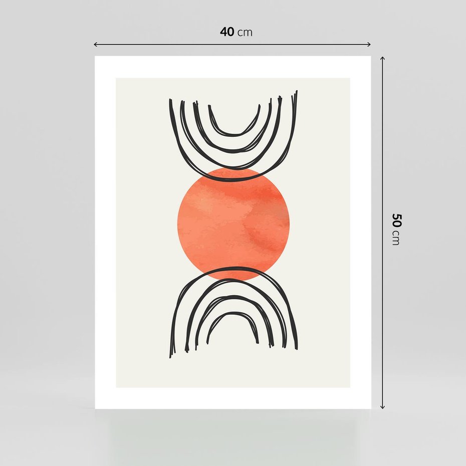 Plakat bez ramy 40x50 - Lustrzane Widzenie - koło, boho styl