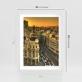 Plakat w ramie 30x40 - Miasto Metropolii - miasto, metropolia - rama biała