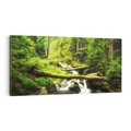 Obraz na płótnie 120x60 - Magiczny Strumień w Lesie - strumień, las
