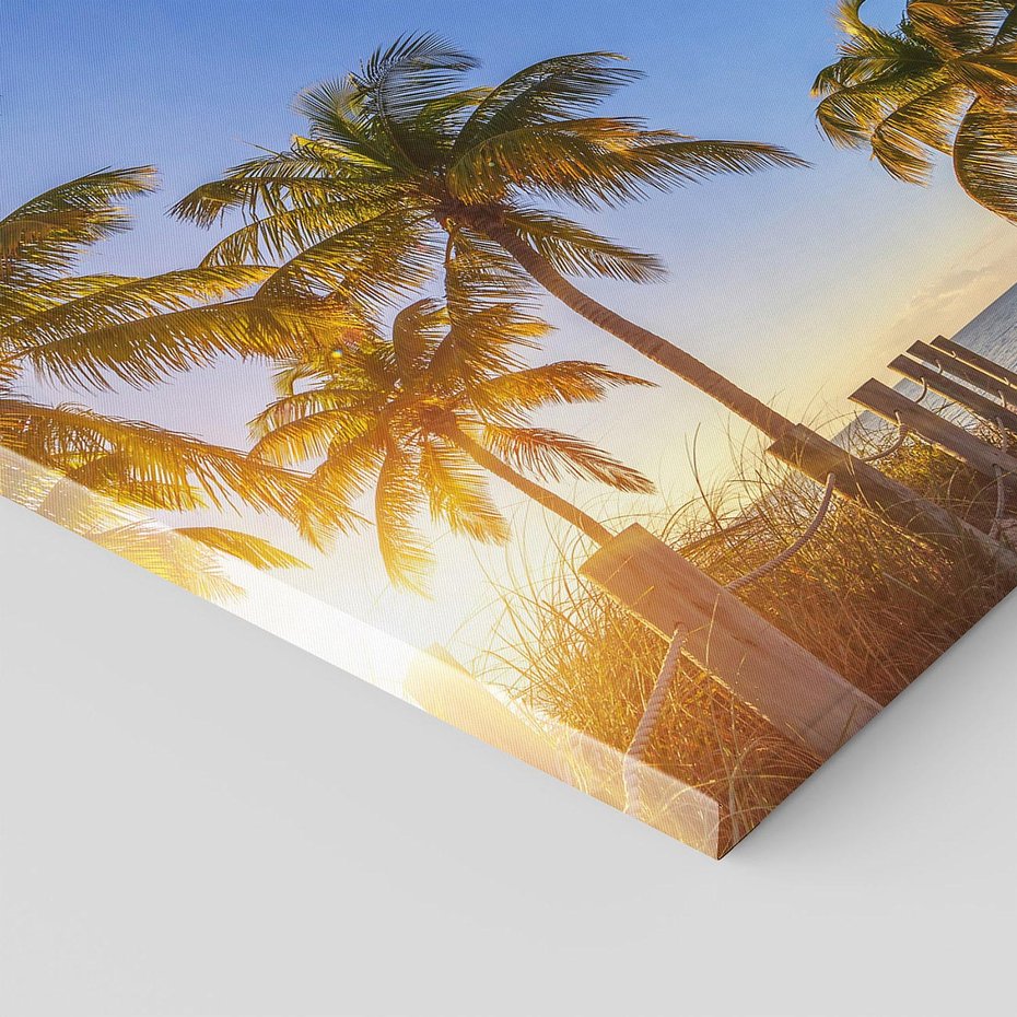 Obraz na płótnie 60x60 - Rajskie palmy w tropikalnym raju - palmy, tropiki