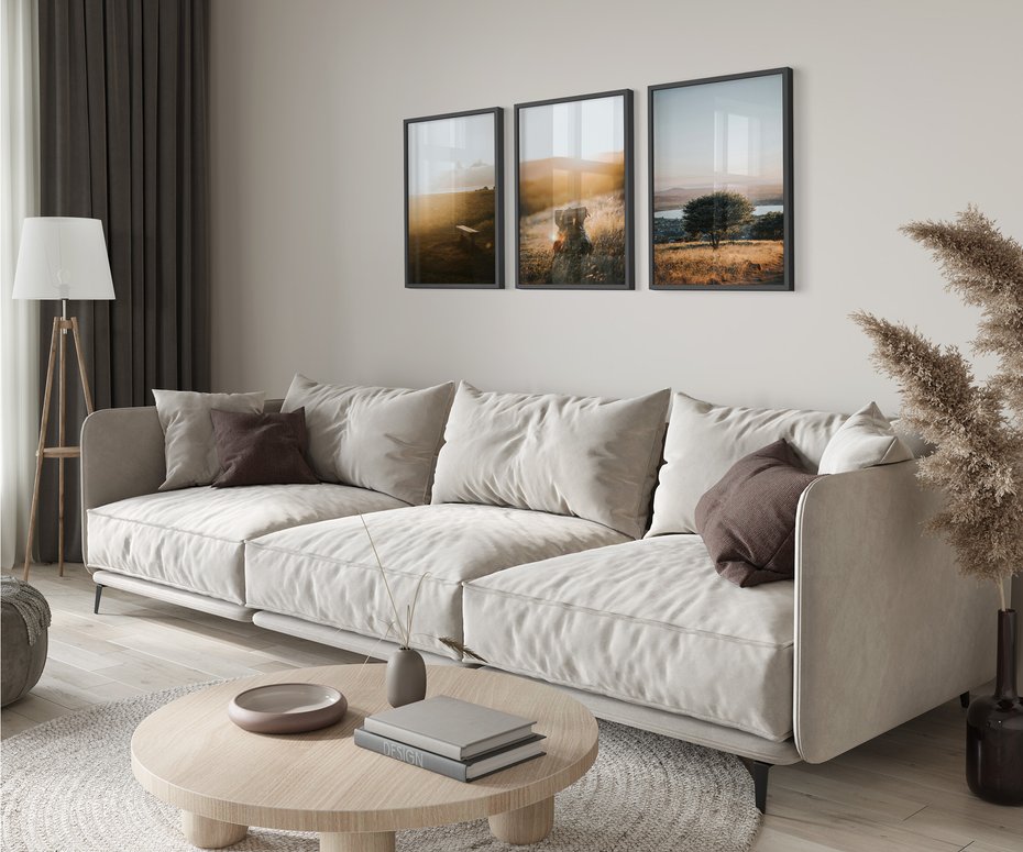 Zestaw obrazy w ramie 30x40 galeria - Plecak, podróż - rama czarna