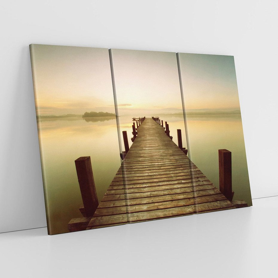 Obraz na płótnie 120x80 - Molo: spacer nad morzem - molo, morze