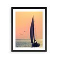 Plakat w ramie 40x50 - Żaglówka na Horyzoncie - żaglówka, jacht - rama czarna