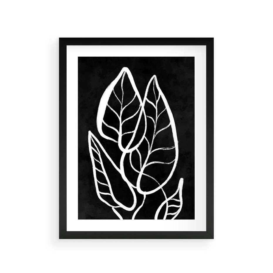 Plakat w ramie 30x40 - Lustrzane Odbicie - mroczna sztuka, minimalizm - rama czarna