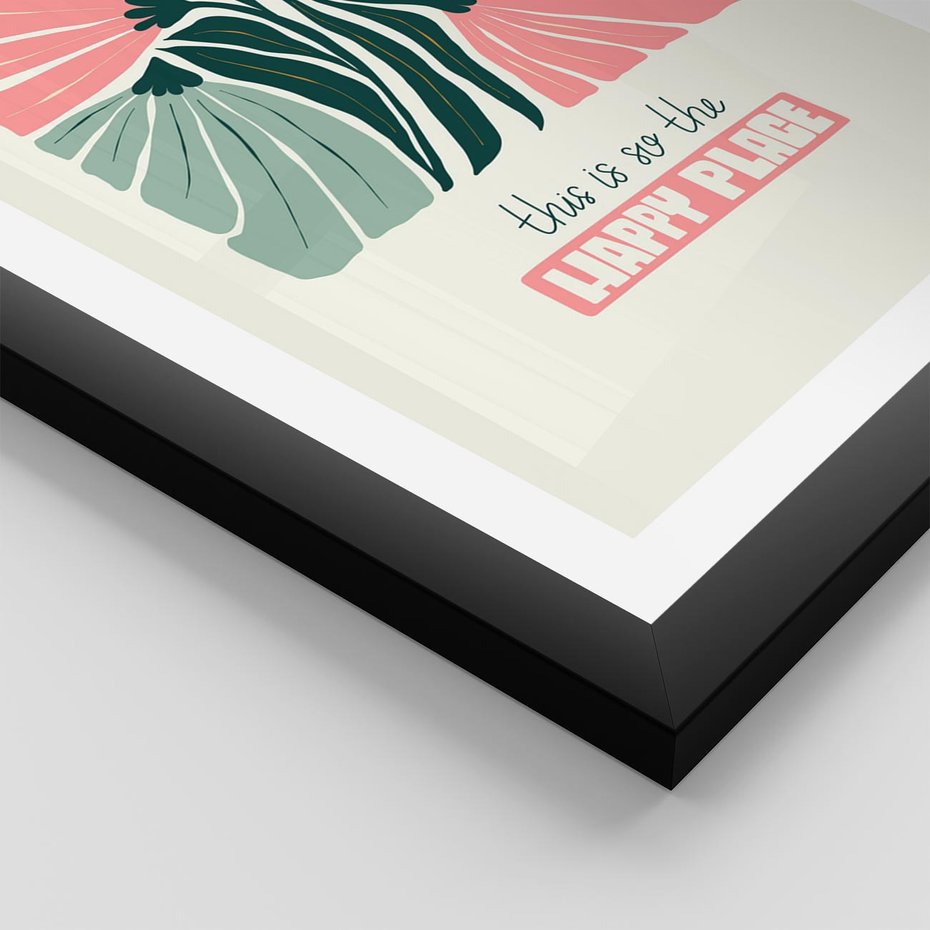 Plakat w ramie 40x50 - Impresje kwiatowej abstrakcji - retro kwiatowa grafika, kompozycja - rama czarna