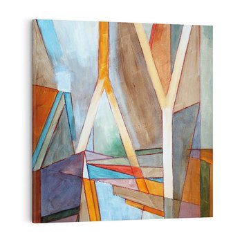 Obraz na płótnie 50x50 - Geometria abstrakcji - abstrakcja, geometria