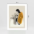 Plakat bez ramy 30x40 - Żółte Akcenty w Grafice - grafika, minimalizm