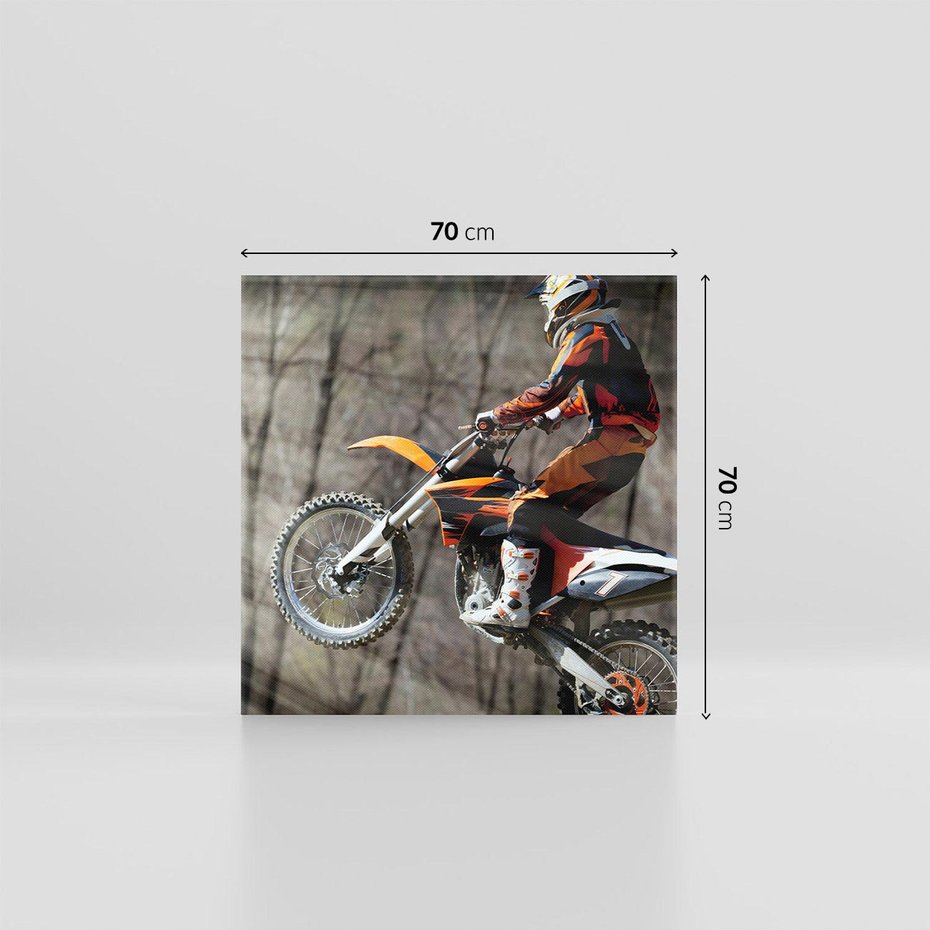 Obraz na płótnie 70x70 - Sportowy motocykl cross - motocykl, cross