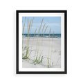Plakat w ramie 40x50 - Przytulna Śródziemnomorska Trawa - plaża, trawy - rama czarna