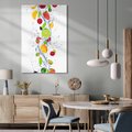 Obraz na płótnie 50x70 - Kulinarne Inspiracje - owoce, woda