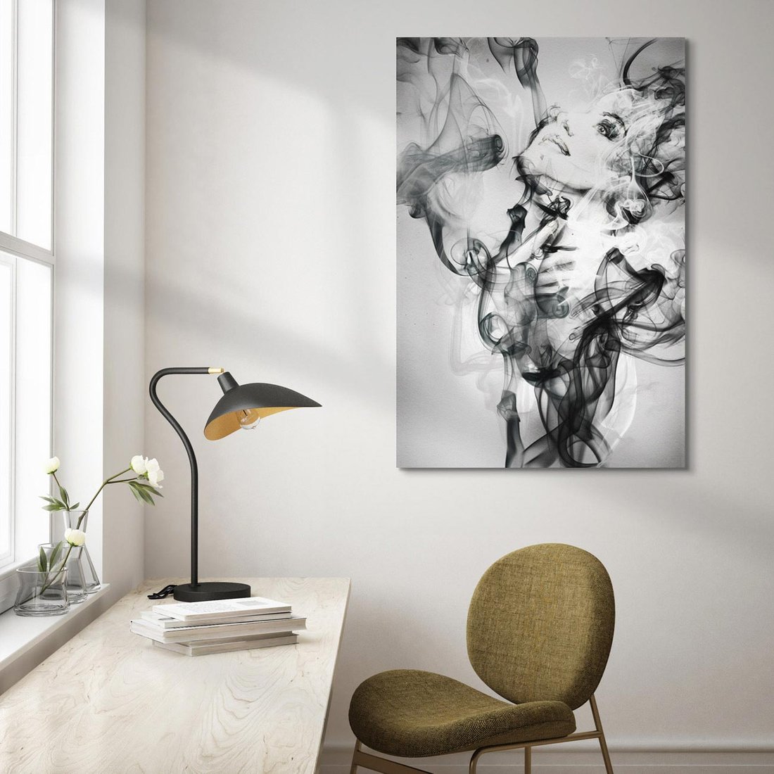 Obraz na płótnie 50x70 - Abstrakcja kobiecego piękna - abstrakcja, kobieta