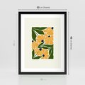 Plakat w ramie 30x40 - Abstrakcyjne Echa - kwiaty, rośliny - rama czarna