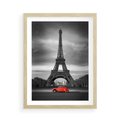 Plakat w ramie 50x70 - Elegancja Wieży - wieża, Eiffla - rama drewno