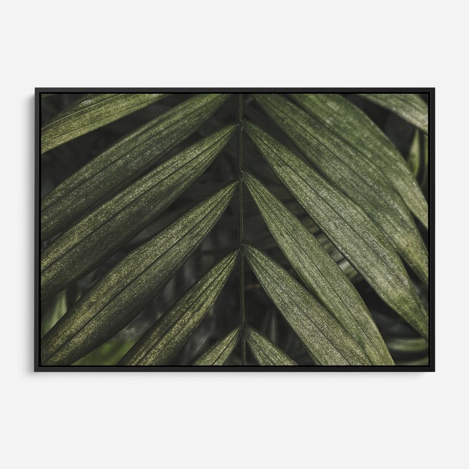 Obraz w ramie 100x70 - W Liściach Ukryte - zdjęcie, fotografia - rama czarna