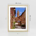 Plakat w ramie 30x40 - Urok włoskich uliczek - włoskie, uliczki - rama drewno