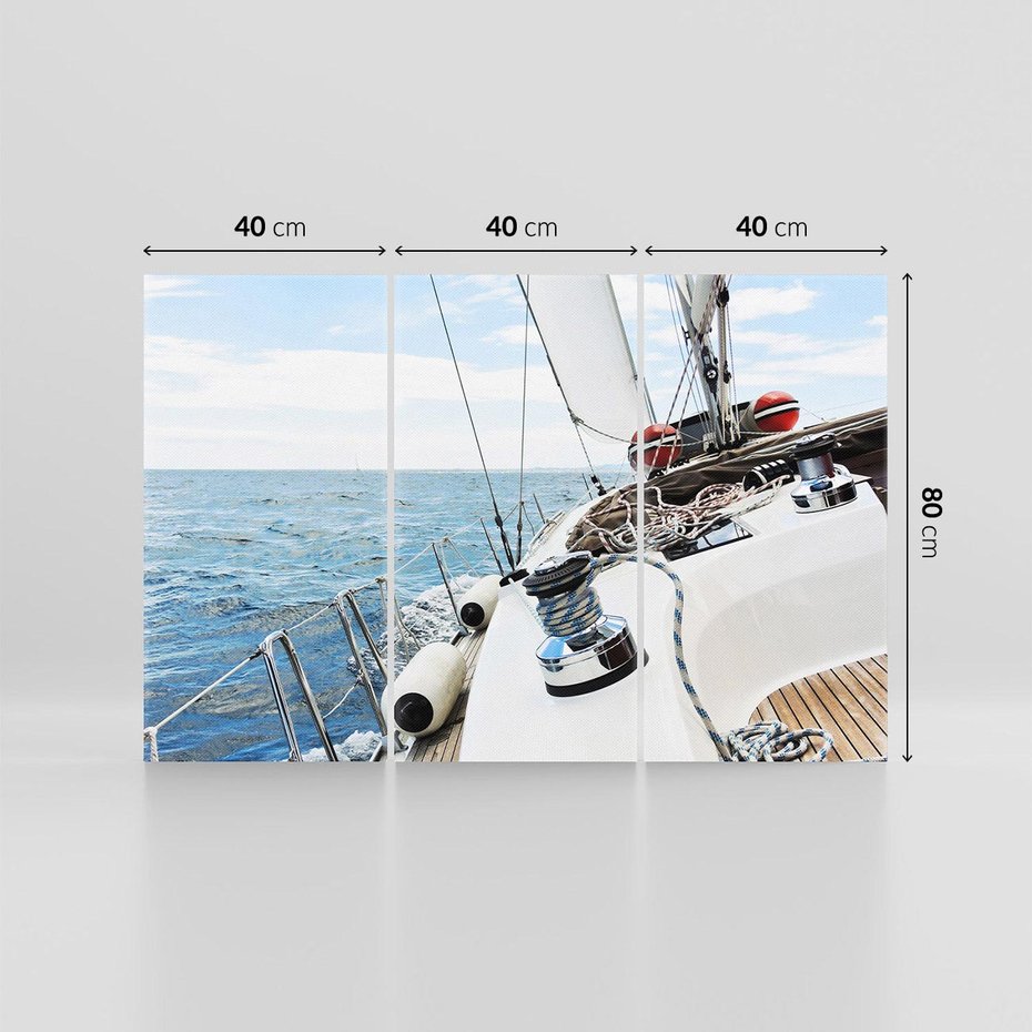 Obraz na płótnie 120x80 - Moc żaglowca na pełnym morzu - żaglowiec, jacht