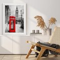 Plakat bez ramy 21x30 - Ikoniczna budka w Londynie - Londyn, budka