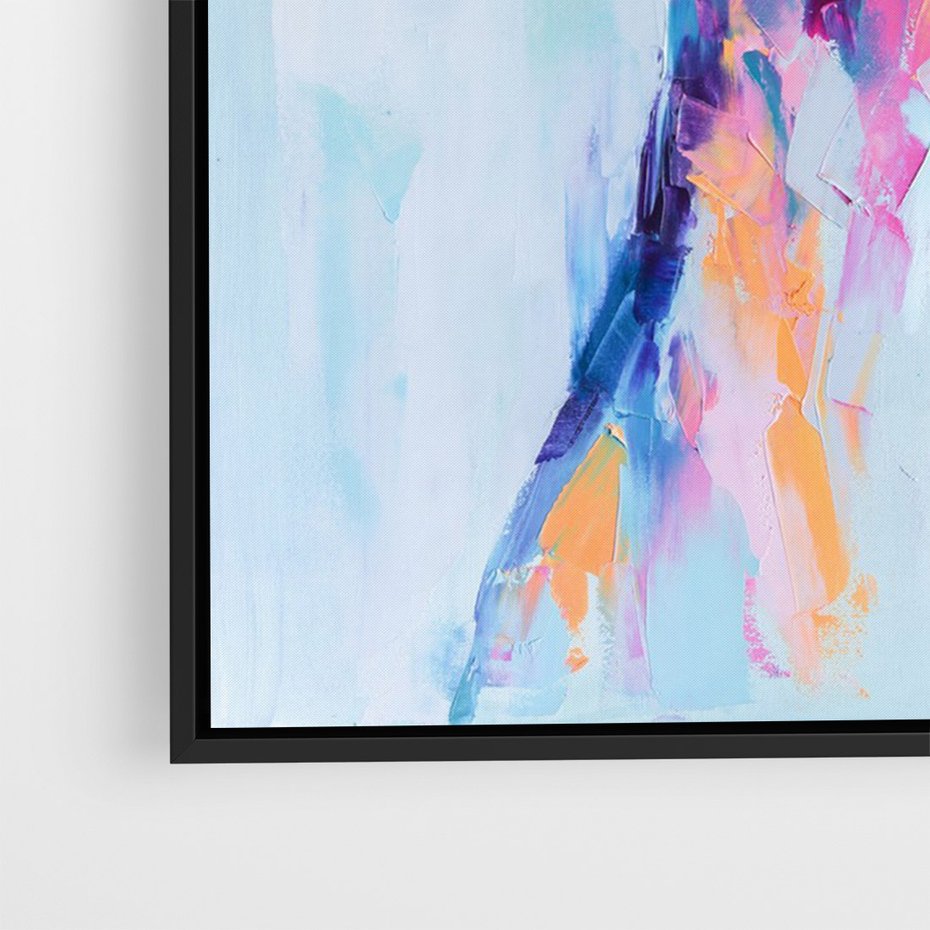 Obraz w ramie 70x100 - Cześć! Jak się Masz? - obraz olejny, zabawna sztuka - rama czarna