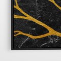 Obraz w ramie 70x100 - Marmurowe Drzewa Snu - złote gałęzie, drzewa - rama czarna