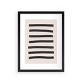 Plakat w ramie 30x40 - Strukturalna Rewolucja Form - minimalizm, czarne pasy - rama czarna