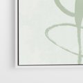 Obraz w ramie 80x80 - Zieleń Wewnętrznej Harmonii - zielona abstrakcja, zgaszona zieleń - rama biała