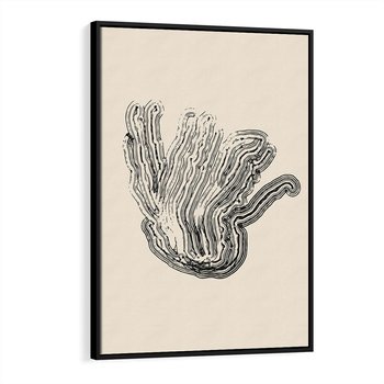 Obraz w ramie 50x70 - Abstrakcyjne Odbicie - abstrakcyjne odbicie, biało czarny - rama czarna