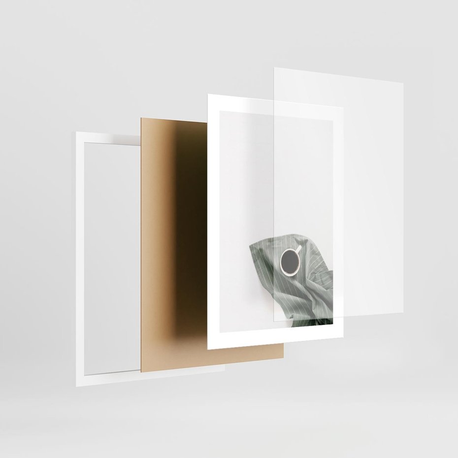 Plakat w ramie 30x40 - Poranek z Kawą - kawa, biała filiżanka - rama biała