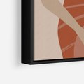 Obraz w ramie 50x70 - Kobiece Retro - minimalistyczny boho plakat, retro kobieta w stroju kąpielowym - rama czarna