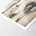 Plakat bez ramy 30x40 - Chatka w Górskiej Sepii - domek w górach, chatka