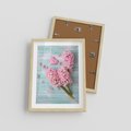 Plakat w ramie 30x40 - Hiacynty w Kwiatowej Kompozycji - hiacynty, kwiaty - rama drewno