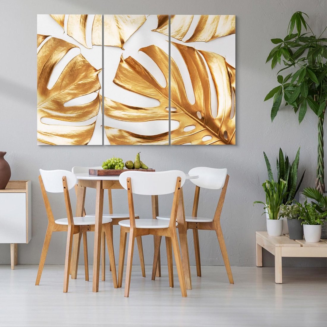 Obraz na płótnie 120x80 - Siła Natury - złote, liście